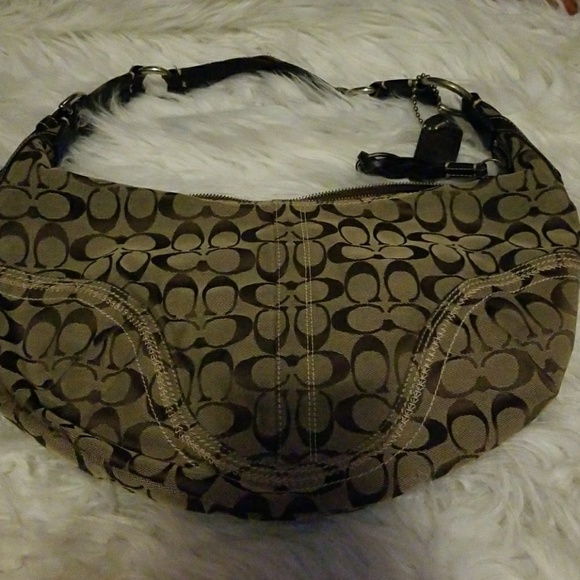 Brown and tan coach hobo - Picture 4 of 4